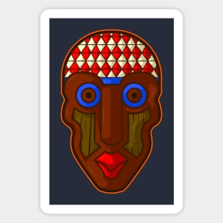 Ancient african aboriginal mask design Magnet